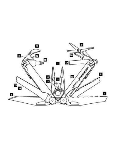 LEATHERMAN įrankis "Wave" Plus juodas