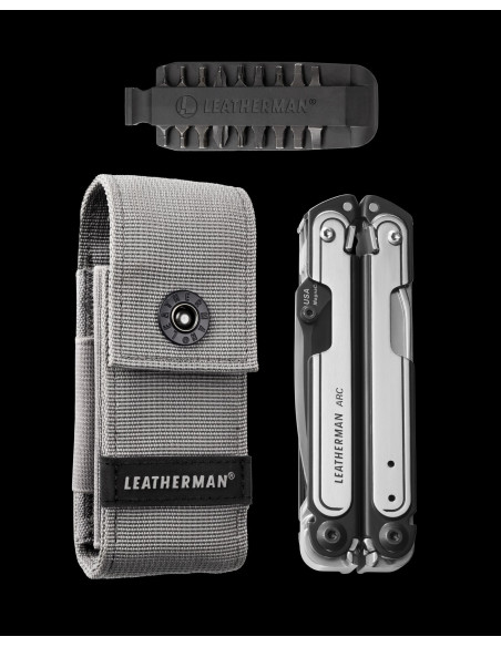 034-833076 LEATHERMAN įrankis "ARC" (su tekstiliniu dėklu ir papildomais atsuktuvais)