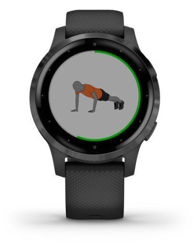 Garmin  Vivoactive 4S Black/Slate ( Juodas su juodu dirželiu) GARMIN - 3