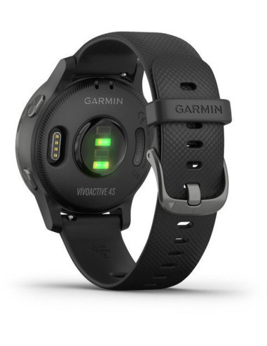 Garmin  Vivoactive 4S Black/Slate ( Juodas su juodu dirželiu) GARMIN - 4