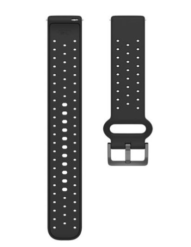 Polar Silikoninis laikrodžio dirželis, 20 mm, S-L, Juoda/Pilka