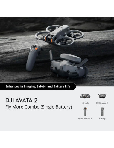 Drone, DJI, DJI Avata 2 Fly More Combo (Single Battery), Consumer, CP.FP.00000150.08 DJI - 7