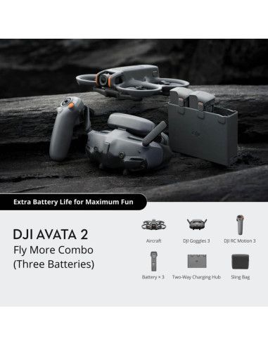 Drone, DJI, Avata 2 Fly More Combo (Three Batteries), Consumer, CP.FP.00000151.07 DJI - 1