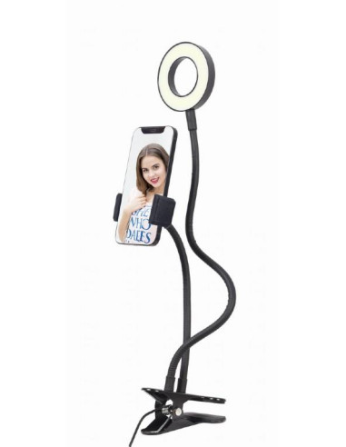 MOBILE ACC SELFIE RING&HOLDER/LED-RING4-PH-01 GEMBIRD Gembird - 1