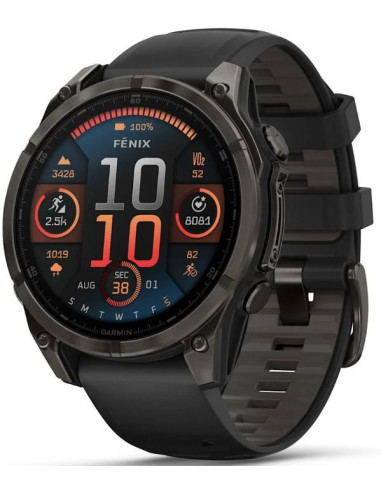 010-02904-21 Garmin Fenix 8 47mm, AMOLED, Sapphire, Anglies spalvos