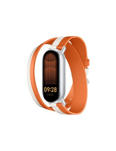 Xiaomi Dual-tone Leather Strap | 140 180mm | Calf Leather, PU (inside) | White and Orange
