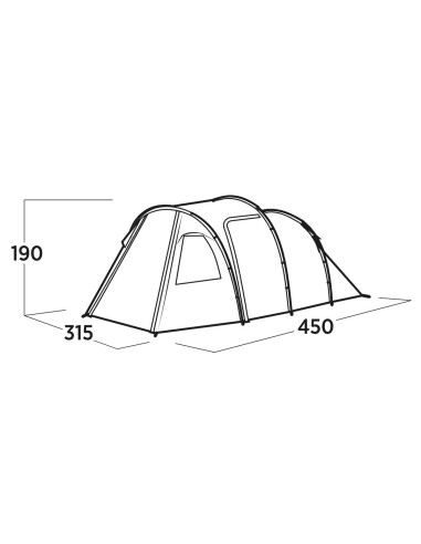 Easy Camp Family tent | Hidra 5 | 5 person(s) | Green