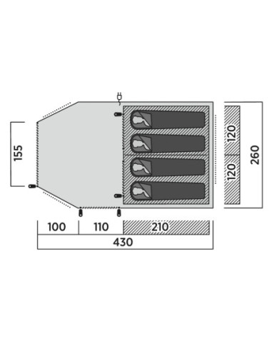 Easy Camp Family tent | Hamra 4 | 4 person(s) | Blue