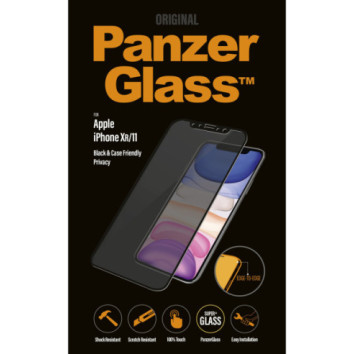 PanzerGlass | P2665 | Screen protector | Apple | iPhone Xr/11 | Tempered glass | Black | Confidentiality filter Full frame cove