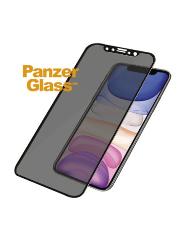 PanzerGlass | P2665 | Screen protector | Apple | iPhone Xr/11 | Tempered glass | Black | Confidentiality filter Full frame cove