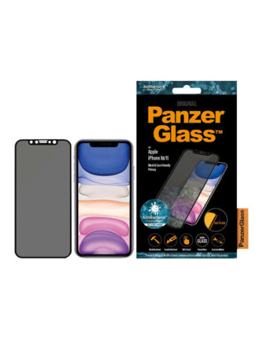PanzerGlass | P2665 | Screen protector | Apple | iPhone Xr/11 | Tempered glass | Black | Confidentiality filter Full frame cove