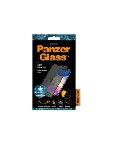 PanzerGlass | P2665 | Screen protector | Apple | iPhone Xr/11 | Tempered glass | Black | Confidentiality filter Full frame cove