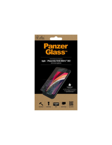 PanzerGlass | Screen Protector | Apple | Iphone 6/6s/7/8/SE (2020) | Glass | Crystal Clear | Clear Screen Protector