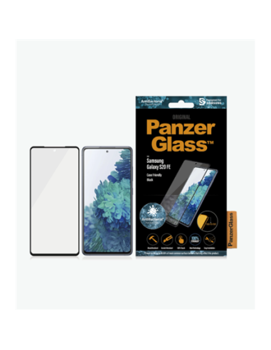 PanzerGlass | Samsung | Galaxy S20 FE CF | Glass | Black | Works with face recognition and is compatible with the in-screen fin