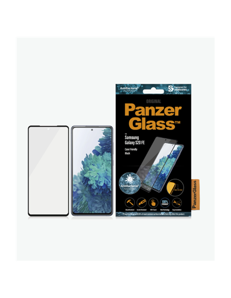 PanzerGlass | Samsung | Galaxy S20 FE CF | Glass | Black | Works with face recognition and is compatible with the in-screen fin
