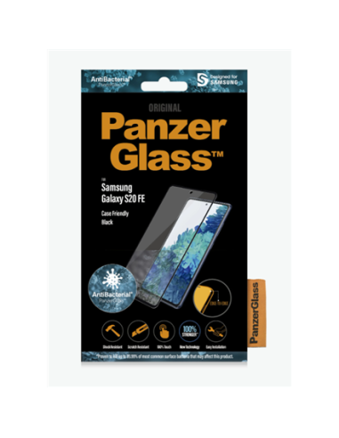 PanzerGlass | Samsung | Galaxy S20 FE CF | Glass | Black | Works with face recognition and is compatible with the in-screen fin