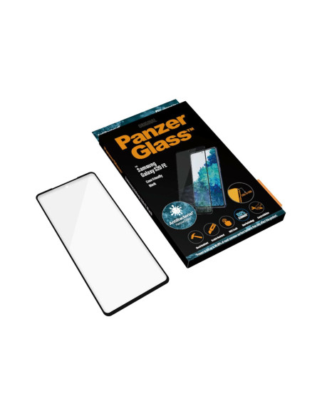 PanzerGlass | Samsung | Galaxy S20 FE CF | Glass | Black | Works with face recognition and is compatible with the in-screen fin