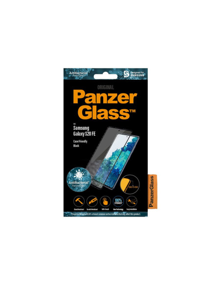 PanzerGlass | Samsung | Galaxy S20 FE CF | Glass | Black | Works with face recognition and is compatible with the in-screen fin