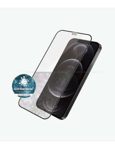 PanzerGlass | Apple | For iPhone 12/12 Pro | Glass | Black | 100% touch The coating is non-toxic | Case Friendly