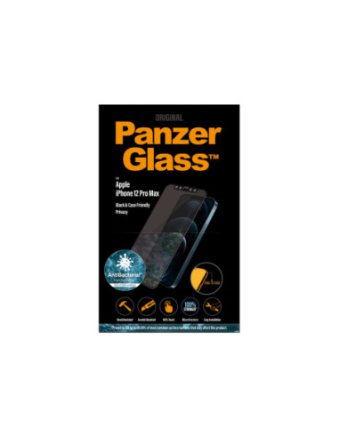 PanzerGlass | Apple | iPhone 12 Pro Max | Glass | Black | Privacy glass
