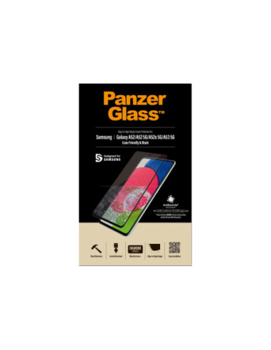 PanzerGlass | Samsung | Galaxy A52 | Black/Transparent | Antifingerprint screen protector