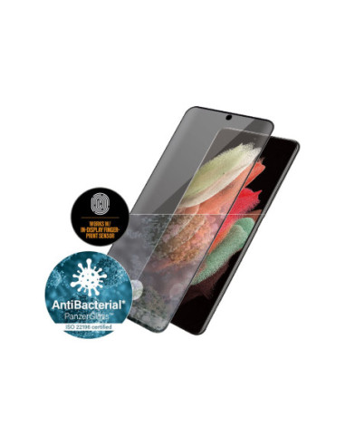 PanzerGlass | Samsung | Galaxy S21 Ultra Series | Antibacterial glass | Black | Case Friendly, Compatible with the in-screen fi