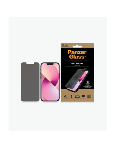 PanzerGlass | Apple | iPhone 13 Mini | Tempered glass | Black | Crystal clear Resistant to scratches and bacteria Shock absorbi