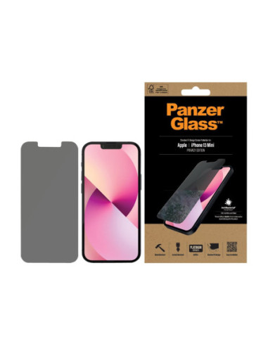 PanzerGlass | Apple | iPhone 13 Mini | Tempered glass | Black | Crystal clear Resistant to scratches and bacteria Shock absorbi