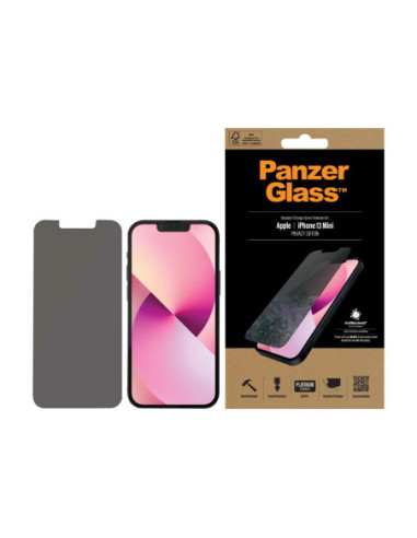 PanzerGlass | Apple | iPhone 13 Mini | Tempered glass | Black | Crystal clear Resistant to scratches and bacteria Shock absorbi