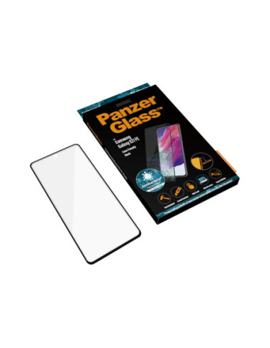 PanzerGlass | Samsng | Galaxy S21 FE CF | Hybrid glass | Black | Antibacterial Works with in-screen fingerprint reader Full fra