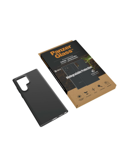 PanzerGlass | Biodegradable Case | Samsung | Galaxy S22 Ultra | Bio-based plastic | Black | 100% Compostable. Contains wood mat