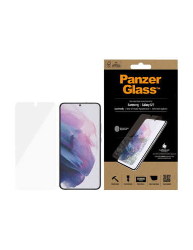 PanzerGlass | Samsung | Galaxy S22 | Tempered glass | Transparent | Case friendly. Compatible with ultrasonic fingerprint senso