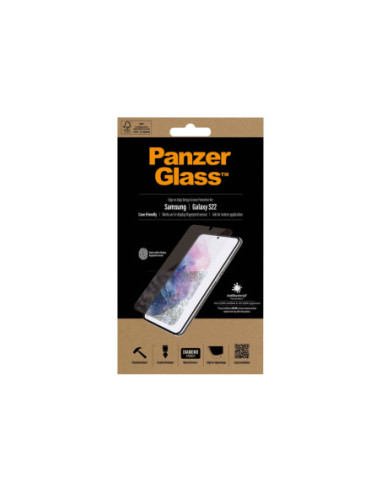 PanzerGlass | Samsung | Galaxy S22 | Tempered glass | Transparent | Case friendly. Compatible with ultrasonic fingerprint senso