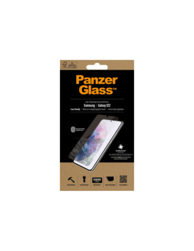 PanzerGlass | Samsung | Galaxy S22 | Tempered glass | Transparent | Case friendly. Compatible with ultrasonic fingerprint senso