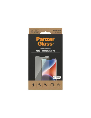 PanzerGlass | Screen protector | Apple | iPhone 14/13/13 Pro | Glass | Transparent | Classic Fit