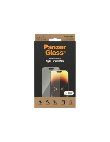 PanzerGlass | Screen protector | Apple | iPhone 14 Pro | Glass | Transparent | Classic Fit