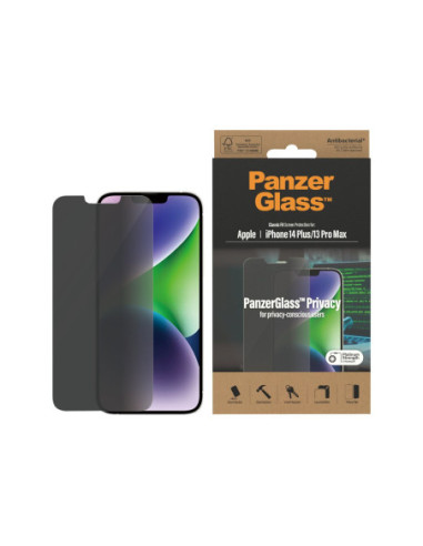 PanzerGlass | Screen protector | Apple | iPhone 14 Plus/13 Pro Max | Glass | Black | Classic Fit | Privacy
