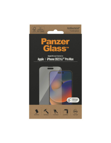 PanzerGlass | Screen protector | Apple | iPhone 14 Pro Max | Glass | Transparent | Classic Fit