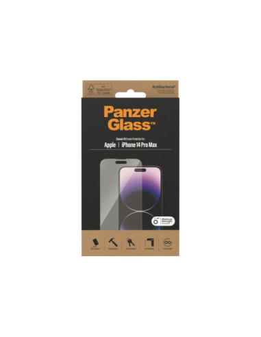 PanzerGlass | Screen protector | Apple | iPhone 14 Pro Max | Glass | Transparent | Classic Fit