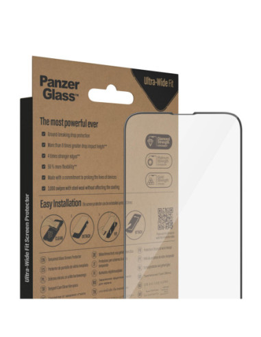 PanzerGlass | Screen protector | Apple | iPhone 14/13/13 Pro | Glass | Transparent | Ultra-Wide Fit