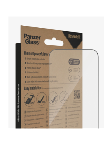 PanzerGlass | Screen protector | Apple | iPhone 14 Pro | Glass | Clear | Ultra-Wide Fit Easy installation Fingerprint resistant