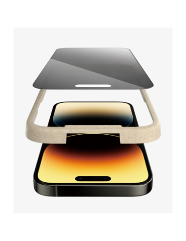 PanzerGlass | Screen protector | Apple | iPhone 14 Pro | Glass | Black | Ultra-Wide Fit Easy installation Privacy Filter Finger