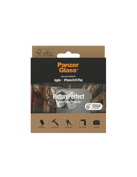PanzerGlass | Camera Lens Protection | PicturePerfect | Apple | iPhone 14/14 Plus | Glass | Transparent