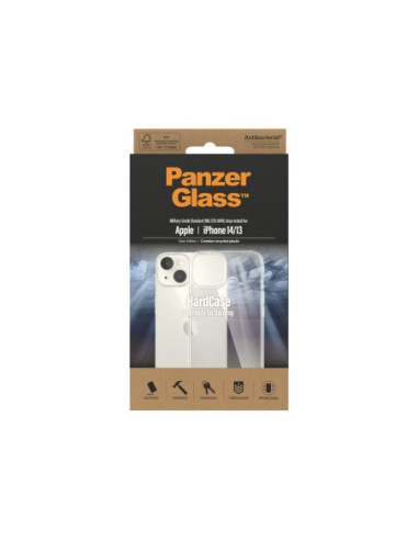 PanzerGlass | HardCase | Apple | iPhone 14/13 | Clear | Wireless charging compatible 100% recycled frame material