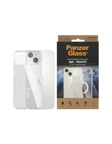 PanzerGlass | HardCase MagSafe Compatible | Back protection | Apple | iPhone 14/13 | 100% Recycled Polyurethane (TPU) | Clear |