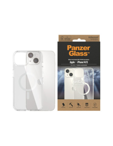 PanzerGlass | HardCase MagSafe Compatible | Back protection | Apple | iPhone 14/13 | 100% Recycled Polyurethane (TPU) | Clear |