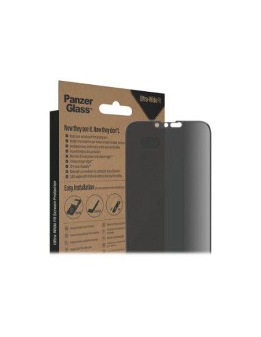 PanzerGlass | Screen protector | Apple | iPhone 14 Plus/13 Pro Max | Glass | Black | Ultra-Wide Fit | Privacy
