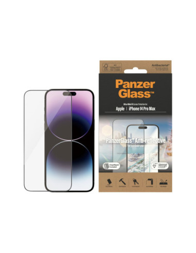 PanzerGlass | Screen protector | Apple | iPhone 14 Pro Max | Glass | Clear | Ultra-Wide Fit Easy installation Privacy Filter Fi