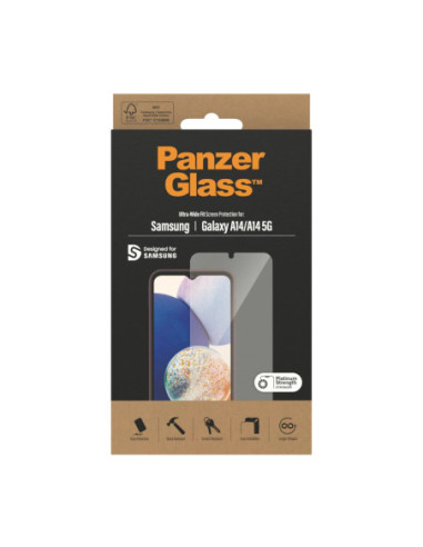 PanzerGlass | Ultra Wide fit | Screen Protector | Samsung | Galaxy A14/A14 5G | Transparent