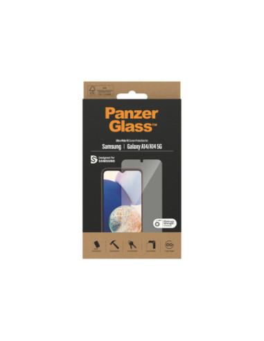 PanzerGlass | Ultra Wide fit | Screen Protector | Samsung | Galaxy A14/A14 5G | Transparent
